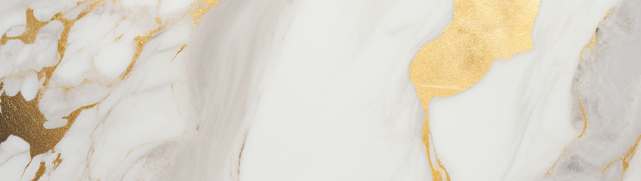 White and gold marble header graphic